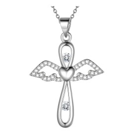Angel Collar Colgante Plata De Ley 925 Mujer Mamá