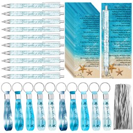 Sayglossy 20 Sets Starfish Story Employee Appreciation Gifts Bulk You Make a Difference Pens Cards Inspirational Keychains Dispatcher Thank You Gifts for Volunteer Employee Nurse Staff Team Teacher