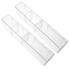 ULTECHNOVO 2pcs Wall Mounted Bathroom Organizer Acrylic Makeup Storage Bin