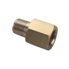 Dewhel Brass 1/8 NPT Female to 1/8 BSPT Male Gauge Sensor Sender Thread Adapter Reducer