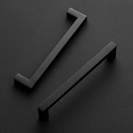 Ravinte 25 Pack 6-1/4 Inch Square Cabinet Handles - Matte Black Stainless Steel Drawer Pulls for Kitchen Hardware