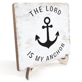 Encouragement Christian Gifts for Women Men Religious Bible Verse Wood Sign Rustic Desk Decor Decorative Inspirational Decorations Desk Accessories Cave Cubicle Decor Wooden Plaque with Wood Stand