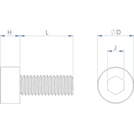 M4 (4mm x 12mm) Hex Socket Cap Head Screws (Bolts) - A2 Grade Stainless Steel (Pack of 20)