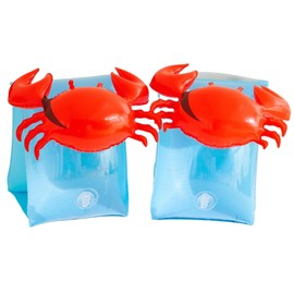 Arm Floaties for Kids - Cute Cartoon Pool Arm Floaties Armbands Inflatable Swim Floaty PVC Arm Floats for Kids 3-5-6-12 Years (Blue Crab)