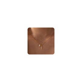 GINAZL Initial Cross Necklace for Women, Cublic Zirconia Cross Pendant (ICA)