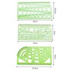 Drawing Template (Set of 3) Template Drafting Ruler Set, Geometric