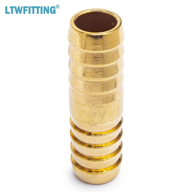 LTWFITTING Brass Barb Splicer Mender 5/8-Inch (16mm) ID Hose Fitting