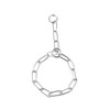 Long Link Chain Training Collar, Chrome Steel, Double O-Ring Design