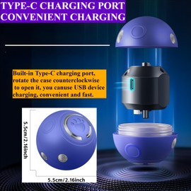 MYHJL Upgraded Automatic Cat Ball Dog Toy, Smart Rolling Ball Toy for Dog Cat, Electric Balls for Self Moving Interactive Cat Toys (Orange)