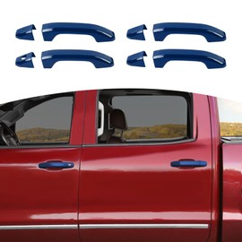 JOSHELA for Silverado Door Handle Cover Trim for Chevy Silverado/Tahoe for GMC Sierra/Yukon 2014-2018 Blue Exterior Accessories 4pcs