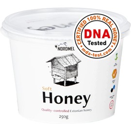 Nordmel Pure Natural Soft Honey 0.5 KG (2 * 250 gram Cups) - Unpasteurised, Unfiltered, Crystallized, Natural Honey