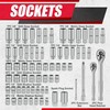 EACELIY 69pcs 1/4”&3/8"" Drive Impact Socket Set,Drive Master Socket Set,SAE/Metric,