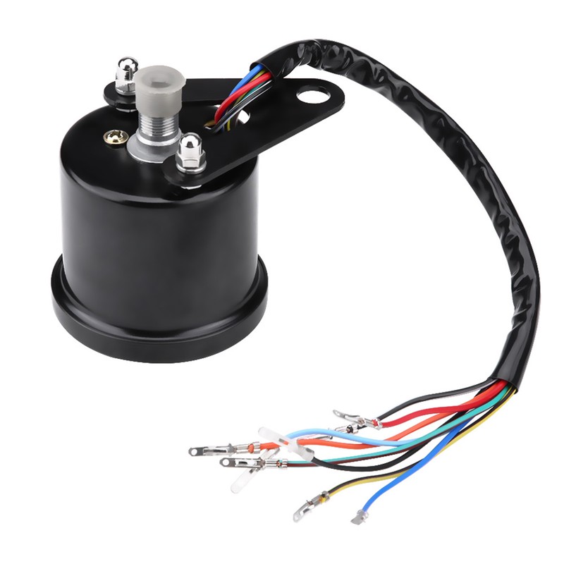 60mm Motorcycle Odometer Speedometer Gauge with Indicator Black