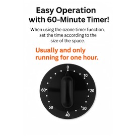 Industrial Ozone Machine 16000mg/h High Output Air Cleaner, Removes Odors, for Smoke, 60-Min Timer for Large Spaces, Ideal for Commercial & Home Use