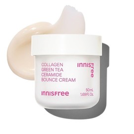 Innisfree Collagen Green Tea Ceramide Elasticity Barrier Cream 50mL / 이니스프리 콜라겐 그린티 세라마이드 탄력장벽 크림 50mL