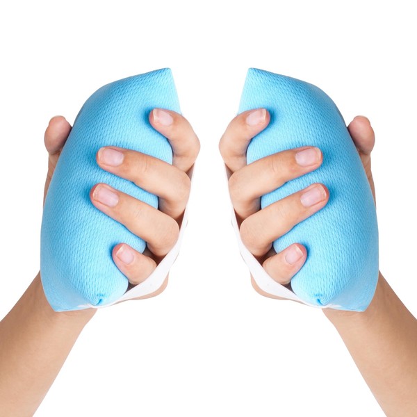 Portable Palm Grip Protector & Hand Contracture Cushion,2-Pack Elastic Band