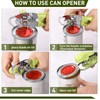 Tin Opener, Lychico 4-in-1 Can Opener Handheld Heavy Duty Stainless