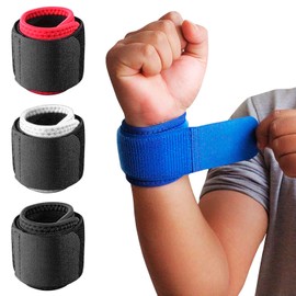 Wrist Brace with Adjustable Strap for Support and Stabilisation during Sports and Fitness Black (Pack of 1)