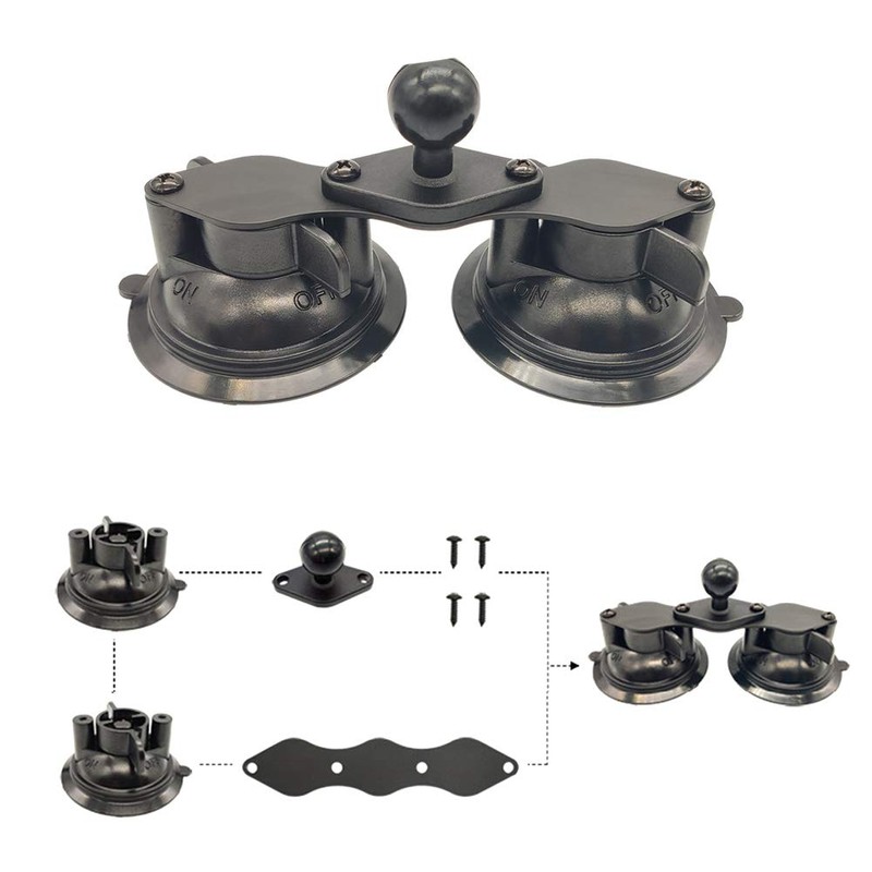 QOTSTEOS RAM Mount Twist Lock Suction Cup Base 360 Degree