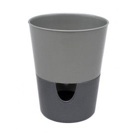 Plastia Kräutertopf Bewässerungstopf 'Rosmarin' mit Wasserspeicher Ø 11cm in 4 Farben, Farbe:Gelb + Grün