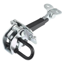 VekAuto Door Check Strap Stopper Limiter Compatible for Alfa Romeo 156 1997-2006, Durable Metal Black Silver Tone Front Left Right Door Check Bracket Stop Door Checker Arm Assembly