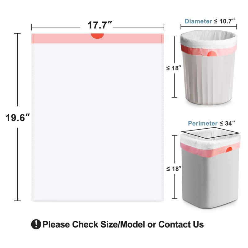 120 Count 4 Gallon Trash Bags Drawstring, JUKFITA Tear-Free Small