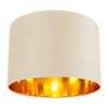 Contemporary and Chic Soft Cream Cotton 12" Table or Pendant