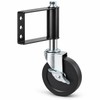 4-Inch Spring-Loaded Swing Gate Caster Wheel with Rubber Tire and