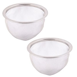 sourcingmap Stainless Steel Round Mesh Reusable Tea Leaf Spice Teapot Filter Strainer 80mm Dia 2pcs