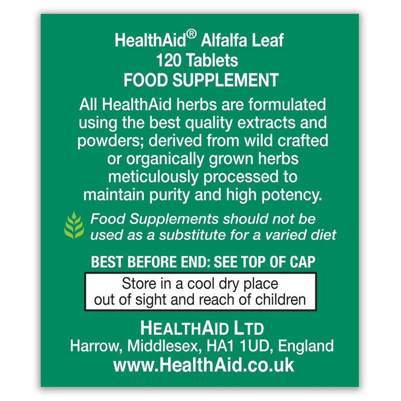 HealthAid Alfalfa 700mg - 120 Tablets