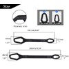Saipe 2pcs Multifunctional Wrench Set Self Adjustable Wrench Universal Double