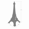allgala 15" Eiffel Tower Statue Decor Alloy Metal, Black
