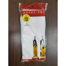 For Carpet Pro 6pk Carpet Pro Vacuum Bags, Part CPP-6, Qty-1PK