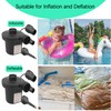 Electric Pump for Inflatables with 3 Nozzles, AC 110-240V/DC 12V