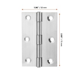 LEXININ 20 PCS 3 Inch Door Hinges, 75mm Stainless Steel Hinges, Folding Butt Hinges for Gate Windows Closet Drawer