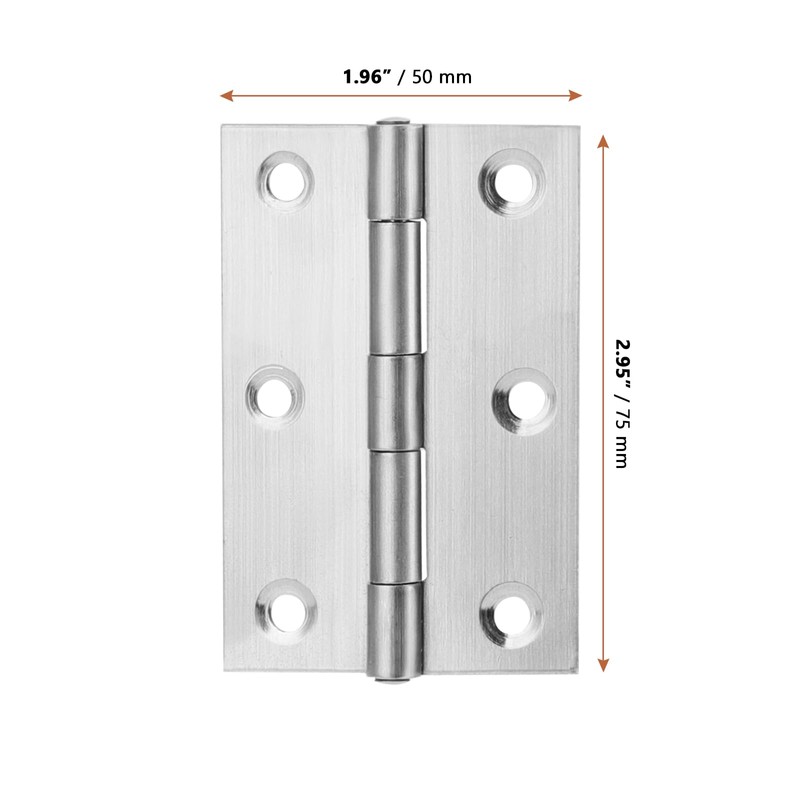 LEXININ 20 PCS 3 Inch Door Hinges, 75mm Stainless Steel