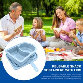 Snack Containers with Lids - Salad Dressing Container | Leak-Proof Kitchen Sauce Storage Boxes for Fruits Salad Sampling