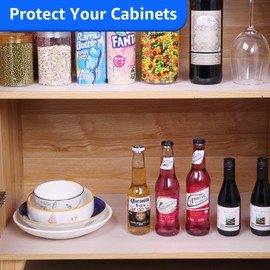 PABUSIOR Shelf Liners 11 inch Wide, Clear Easy to Cut Drawer Liners, Pre-Cut Size 11 x 360 Inch, Non-Adhesive, EVA Waterproof Kitchen Cabinet Liner