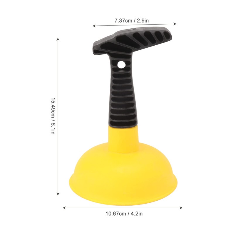Aqur2020 Mini Plunger, Multipurpose Nonslip Handle, Ergonomic Design, Small Bathroom