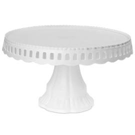 White Plastic Traditional Desserts Cake Stand Plate Display
