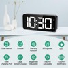 HERMIC Alarm Clock Bedside Mains Powered Large Digital Led Display,