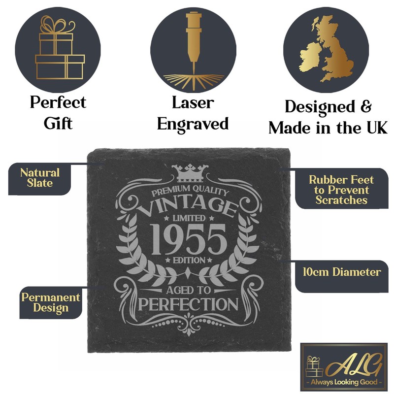 70th Birthday Gift for Men Vintage 1955 Aged to Perfection