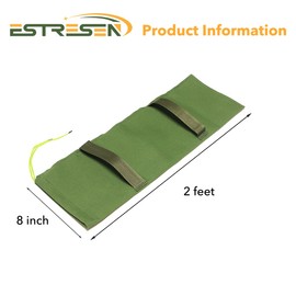 Estresen Sandbag for Flood Control 4PCS 2'×8'' with Handles Silicone Canvas Flood Barrier for Home Store Garage Garden