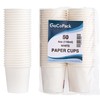 GoCoPack Paper Cups: Pack of 50-4oz (110ml) Small White Paper
