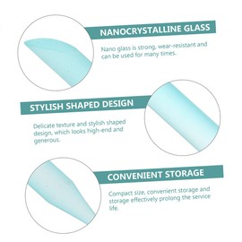 FOMIYES 3sets Cylindrical Glass Nail Files Manicure Nail File Practical Polishing Strips for Professional Use 3pcs*3