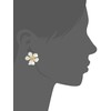 Kenneth Jay Lane Flower Clip-On Earrings (White Pearl)