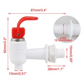 uxcell Assorted Color Water Cooler Faucet Plastic Water Dispenser Clean Home Spigot Fits Adaptor Hot Cold Durable Water Faucet Replacement 2pcs