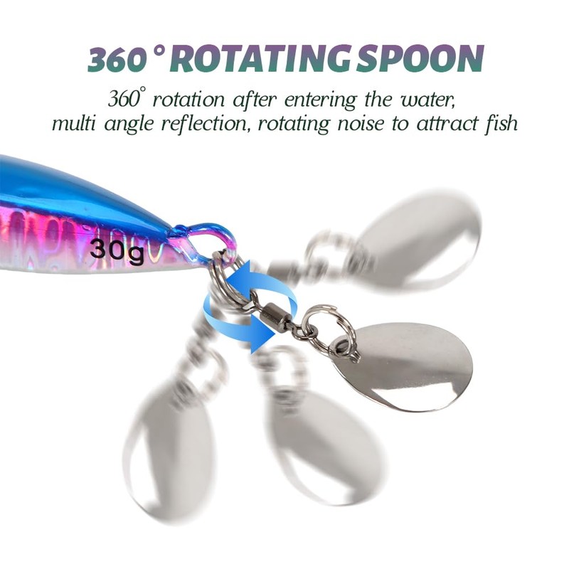 Jig Lure 20g 30g 40g 60g 3D Fast Sinking Luminous