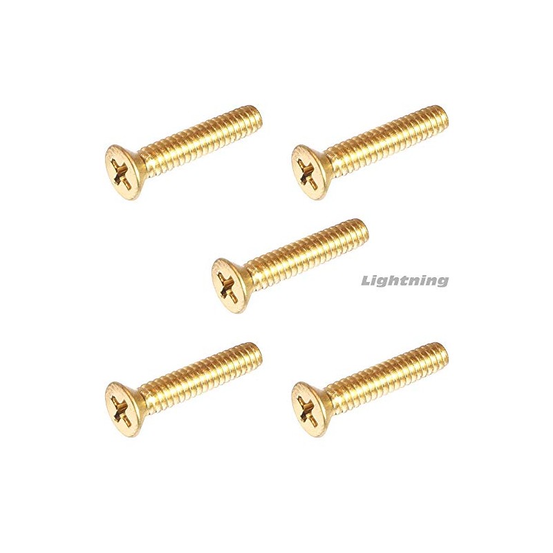 Phillips Flat Head Machine Screw Solid Brass 6-32 x 1