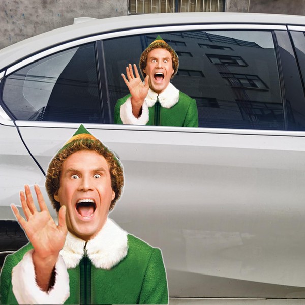 Buddy The Elf salutationSticker, Funny Christmas Window Sticker Car Sticker